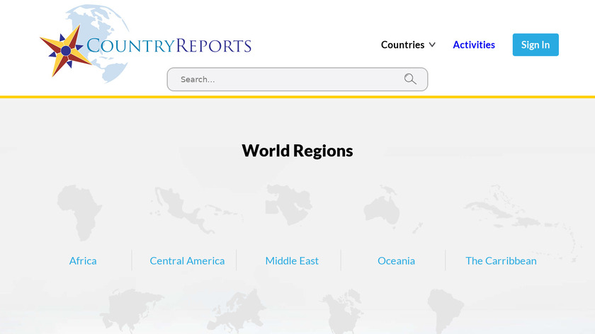 CountryReports.org Landing Page