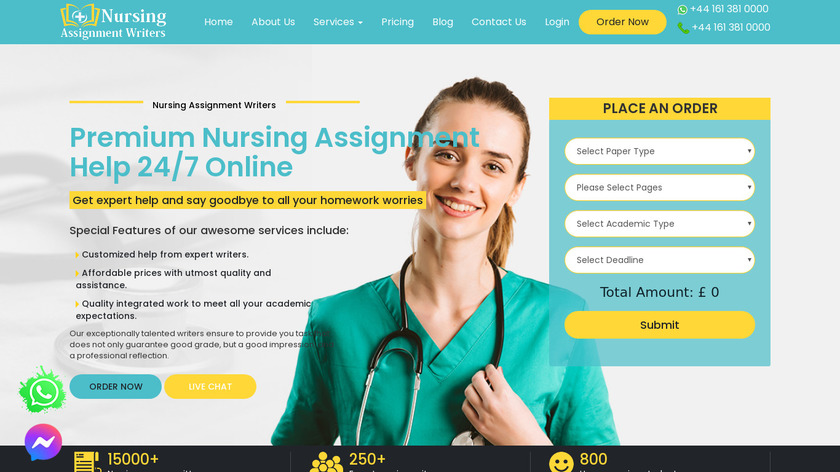 Nursing Assignment Writers UK Landing Page