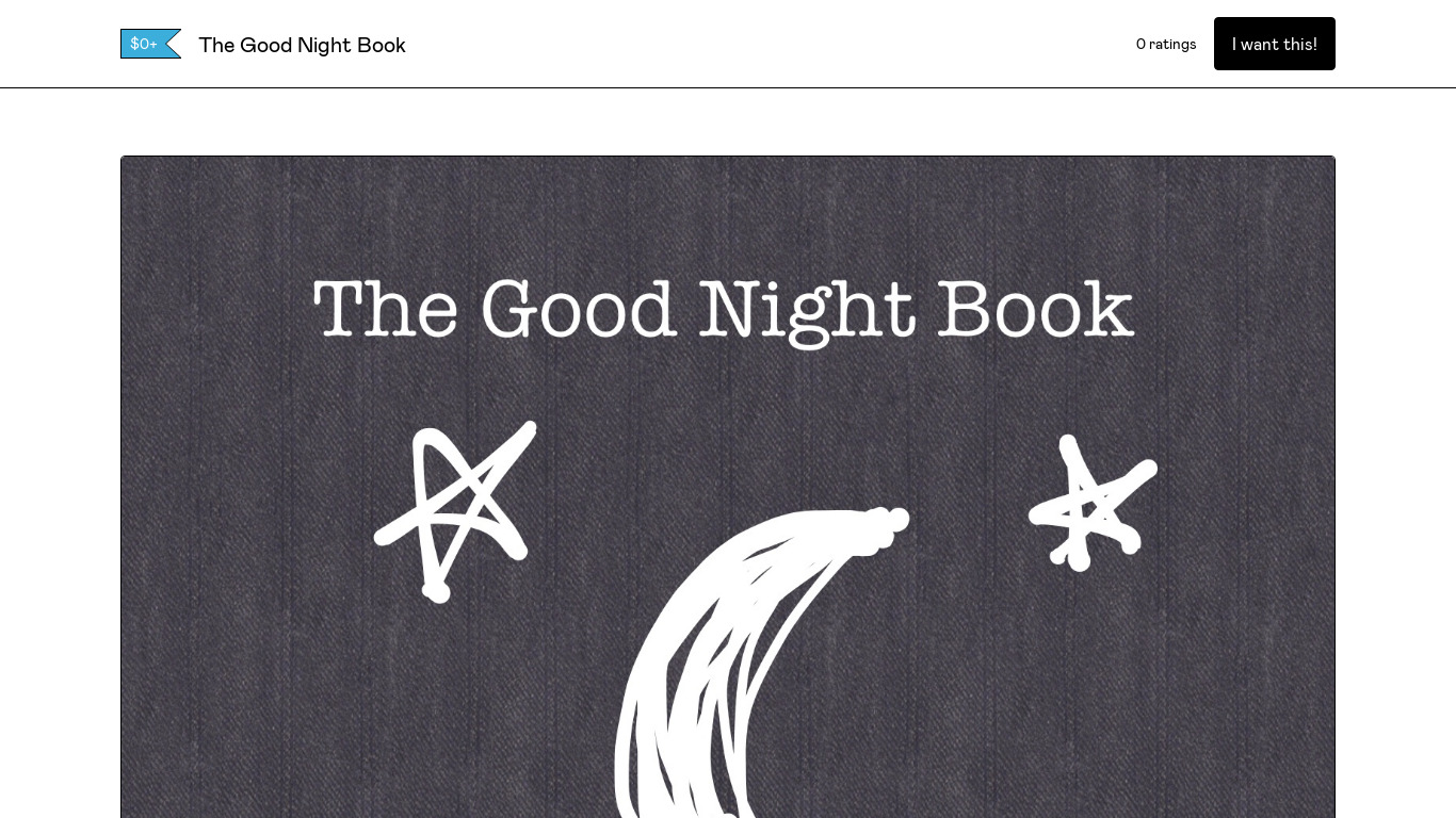 The Good Night Book Landing page