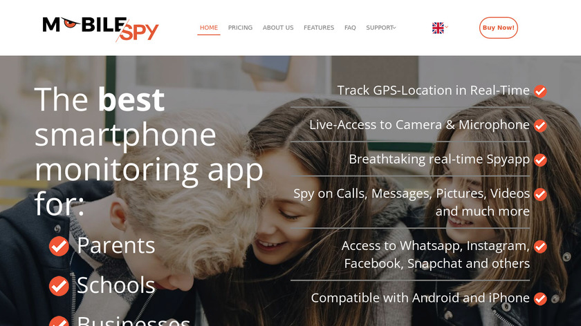 Mobilespy.at Landing Page