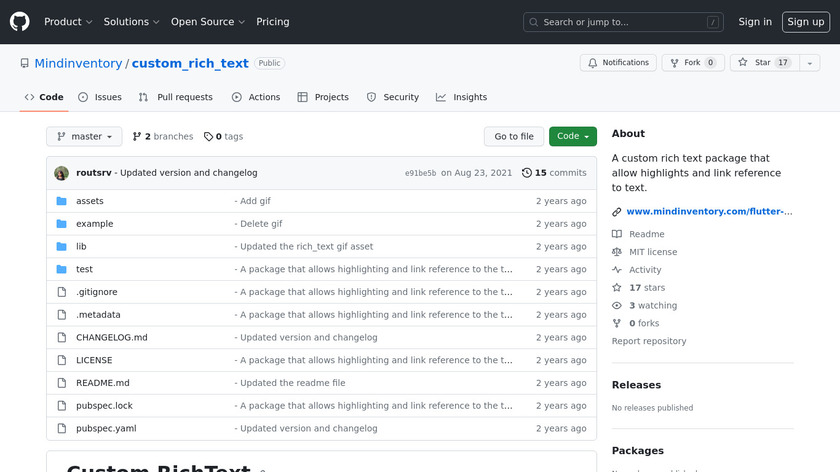 Custom Rich Text Landing Page