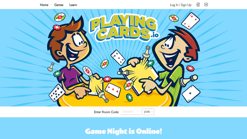 PlayingCards.io Landing Page
