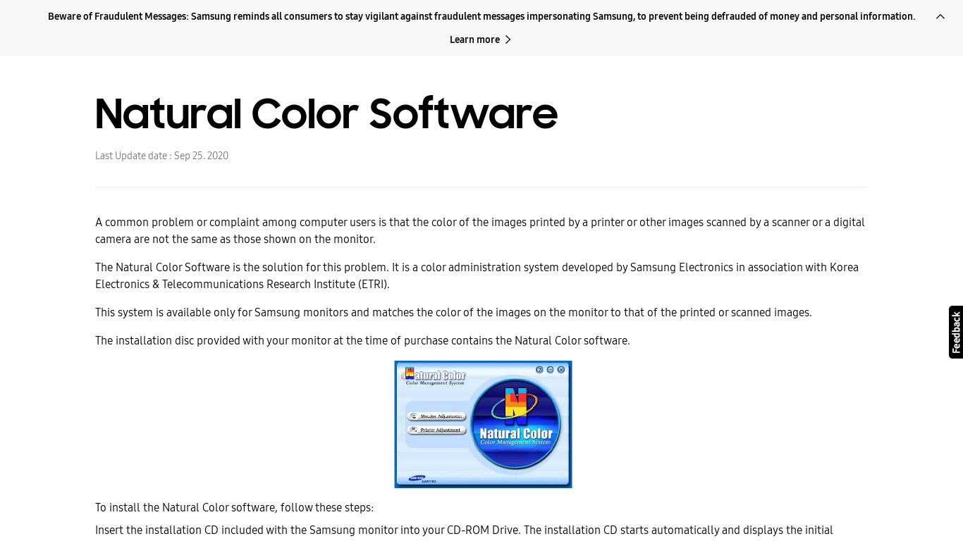 Natural Color Pro Landing page