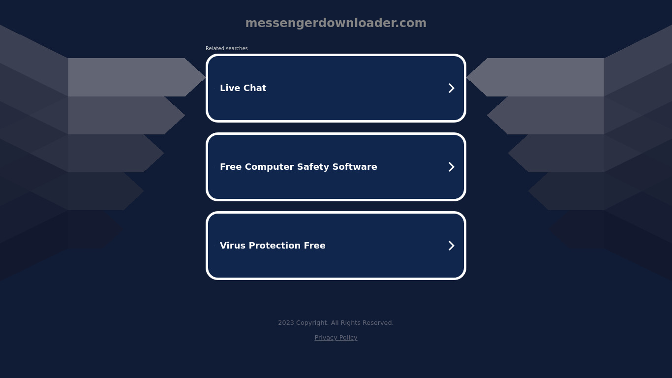 Messenger downloader Landing page