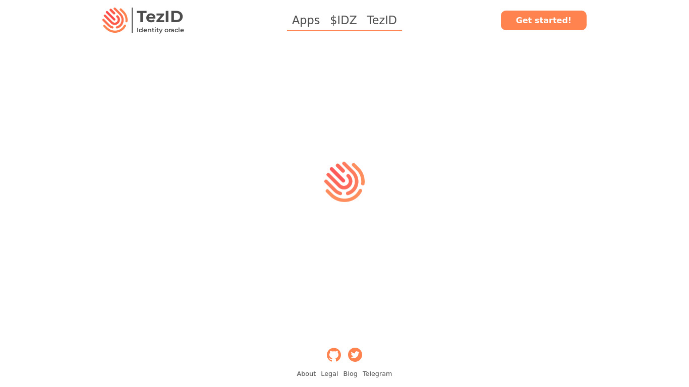 TezID Landing page