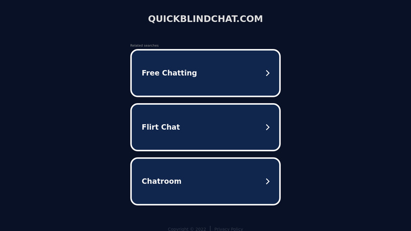 Quick Blind Chat Landing Page