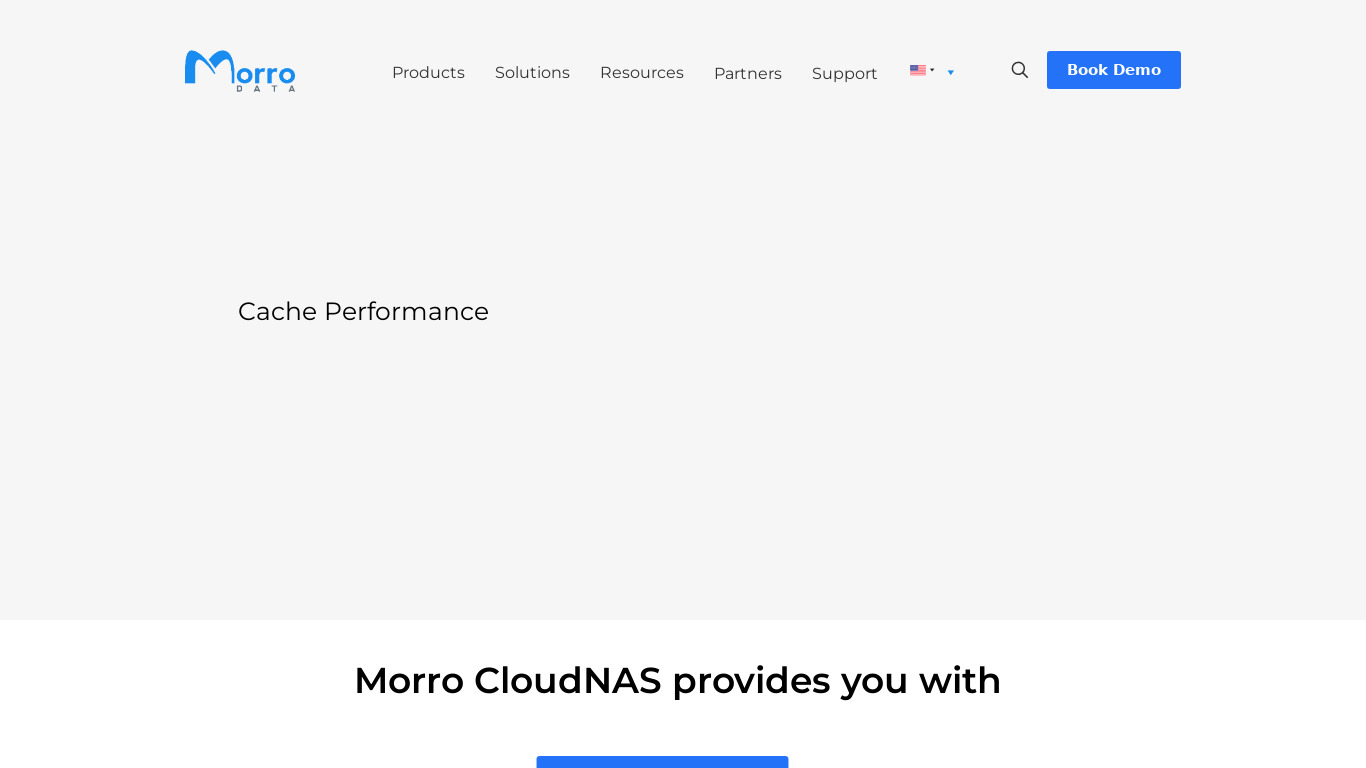 Morro Data CloudNAS Landing page