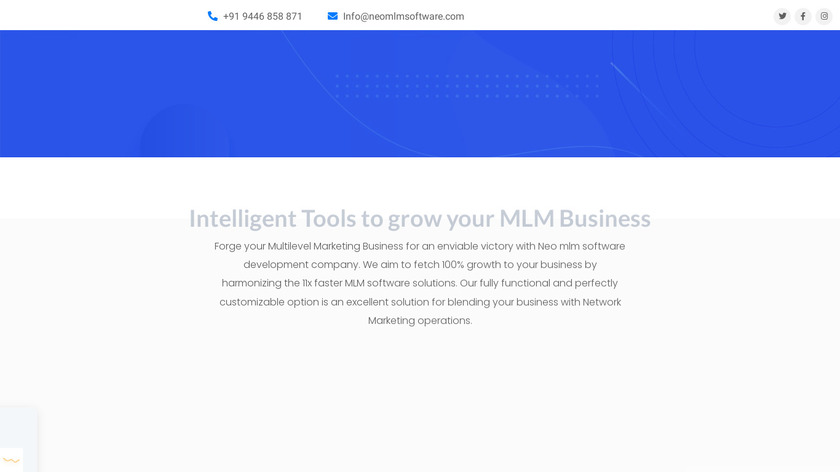 Neo MLM Software Landing Page