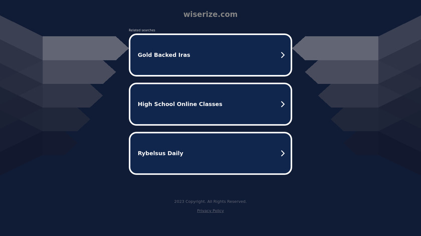Wiserize Landing Page