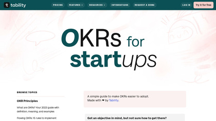 OKRs for Startups image