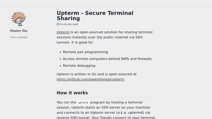 Upterm - Secure Terminal Sharing image