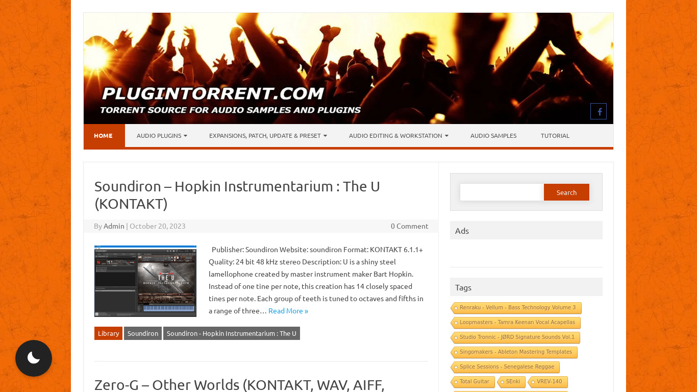 PluginTorrent Landing page