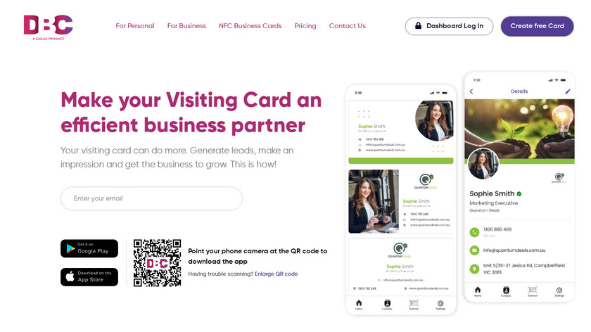 Sailax Digital Business Card Landing Page
