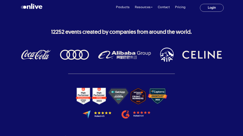 Onlive.io Landing Page