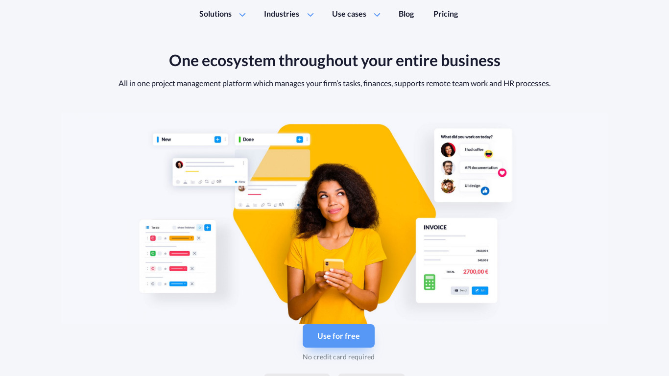 Firmbee Landing page