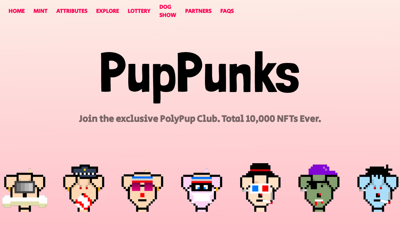 PupPunks Landing page