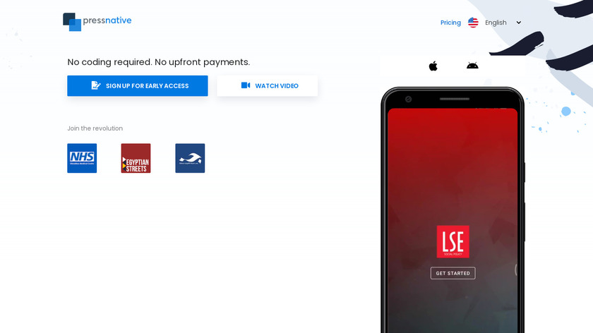 Pressnative Landing Page
