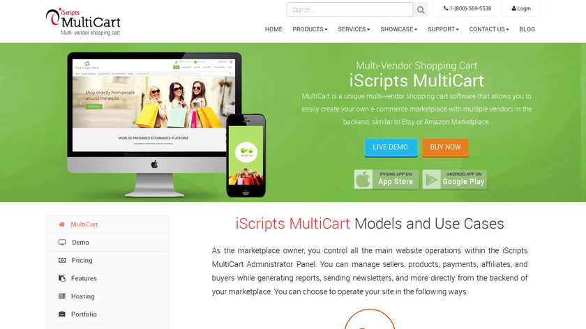 iScripts MultiCart Landing Page