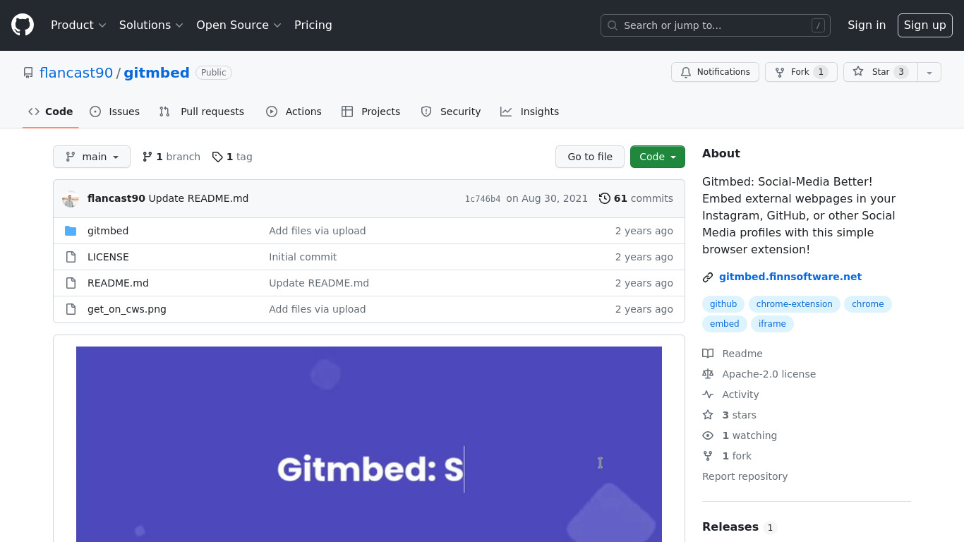 gitmbed Landing page