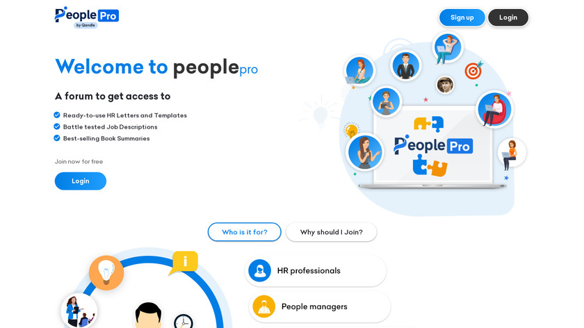 People Pro by Qandle Landing Page