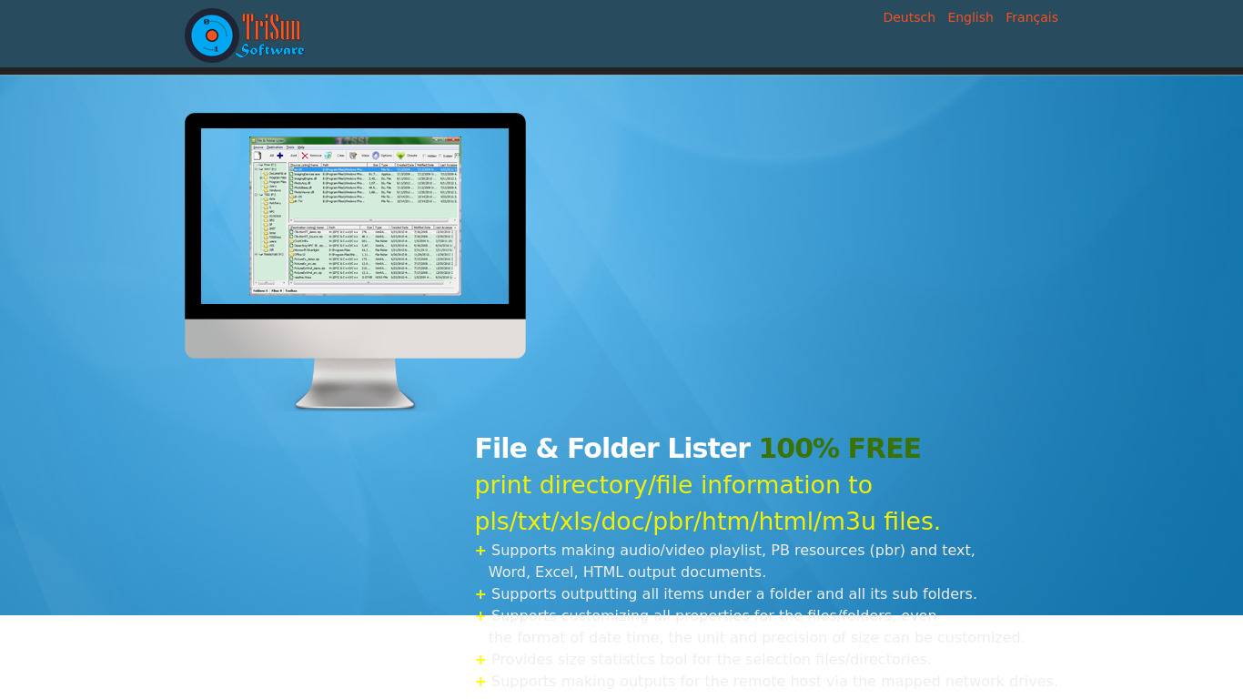 File & Folder Lister Landing page