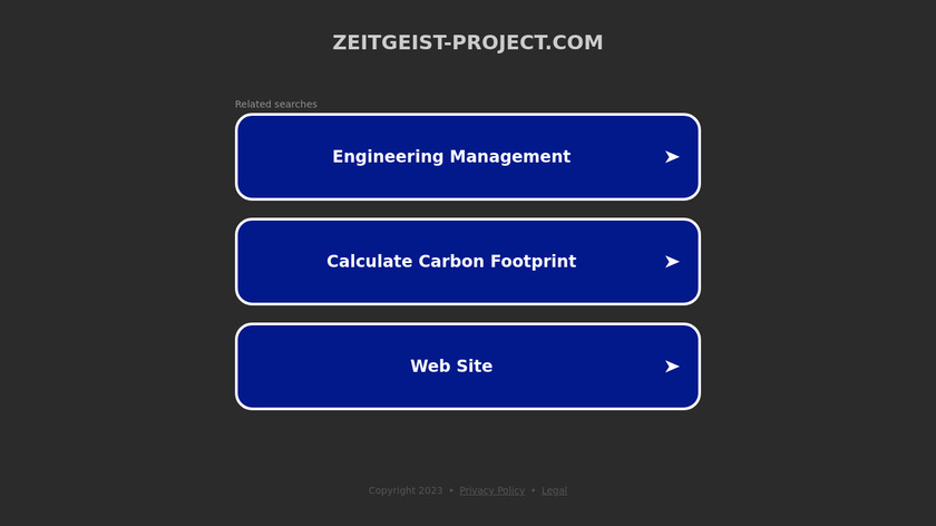 Zeitgeist Landing Page