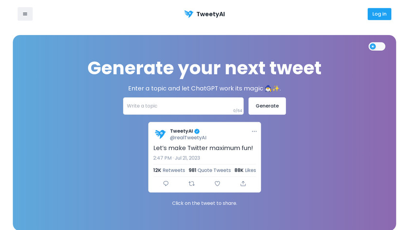 TweetyAI Landing Page