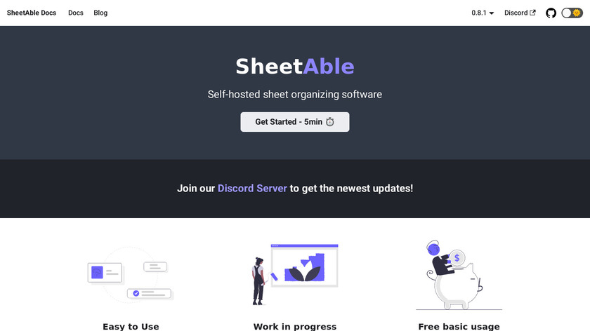 SheetAble Landing Page