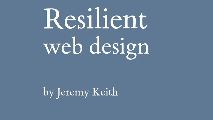 Resilient Web Design Landing Page