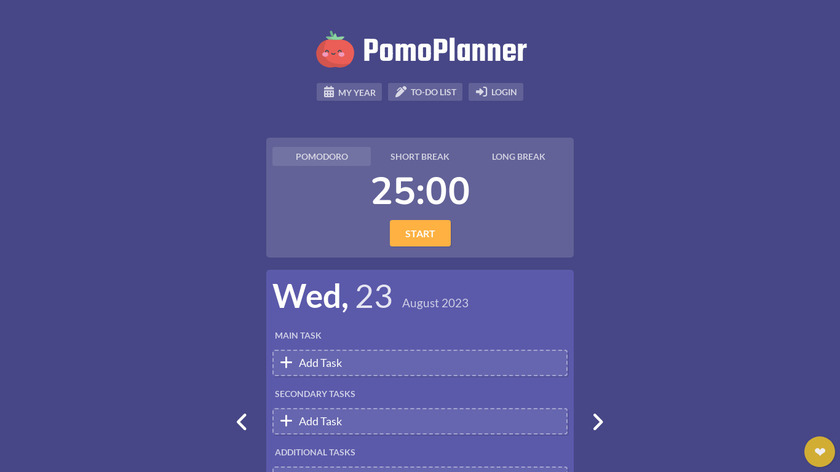 PomoPlanner Landing Page