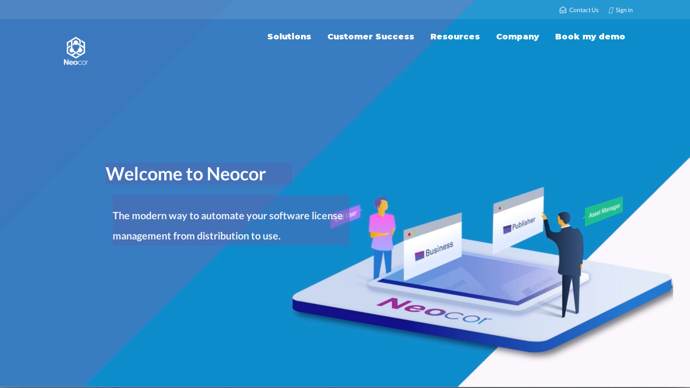 Neocor.io Landing page