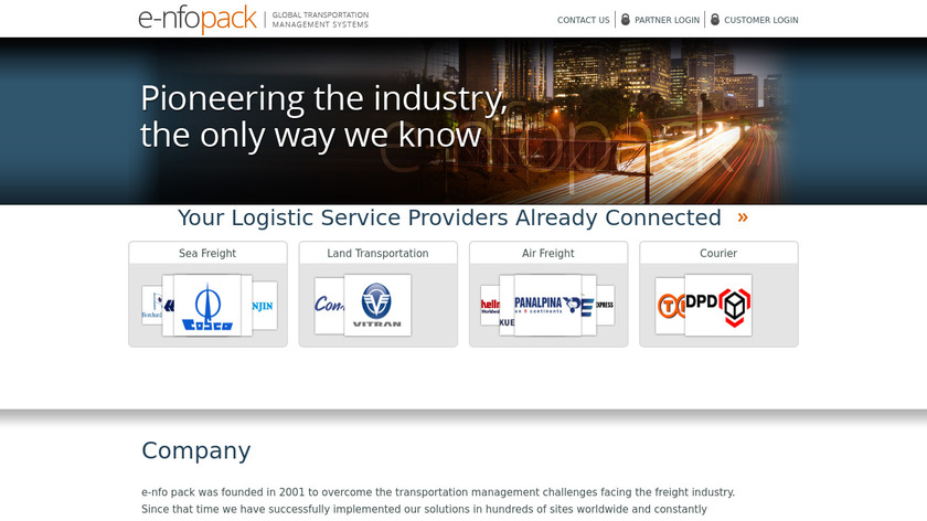 e-nfo pack Landing Page