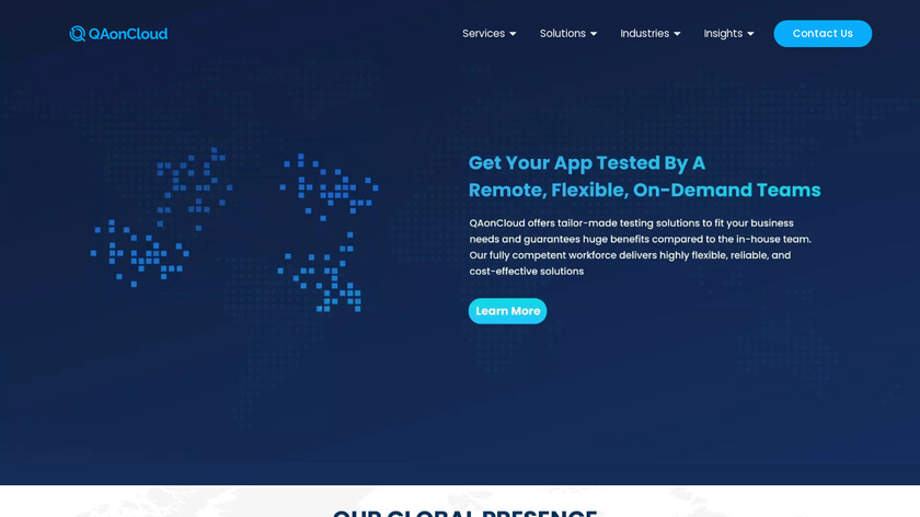 QAonCloud Landing Page
