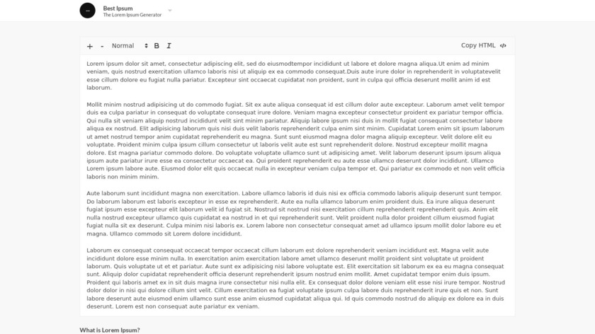 Best Ipsum Landing Page