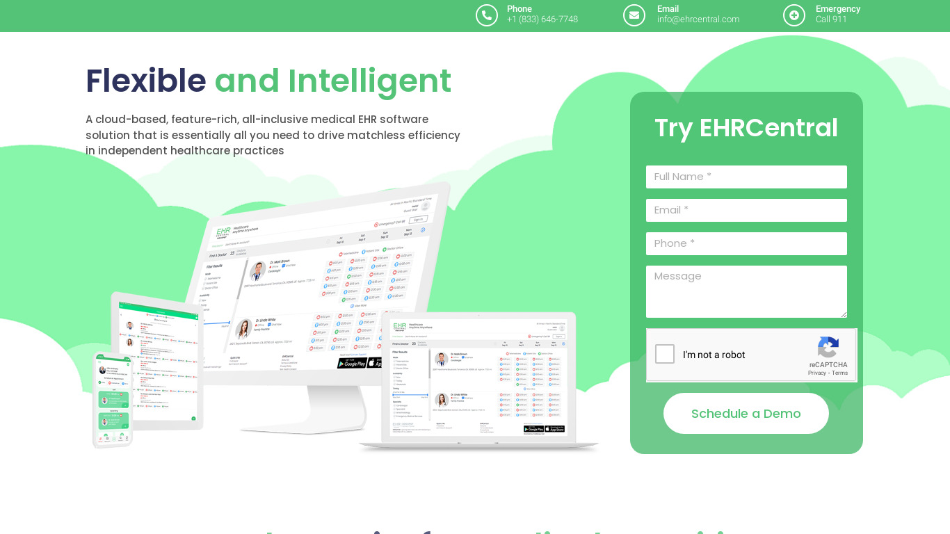 EHRCentral Landing page
