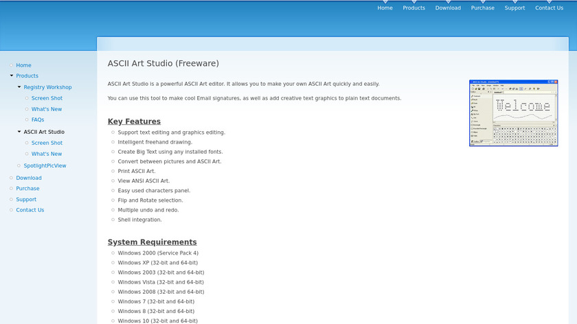 ASCII Art Studio Landing Page