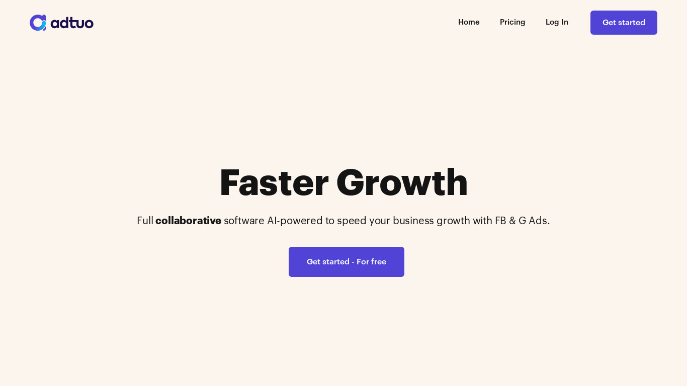 Adtuo Landing page