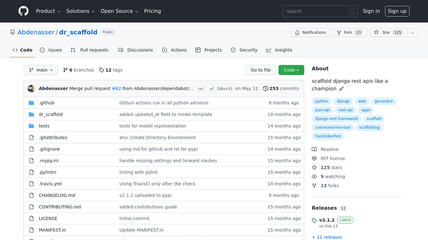 dr_scaffold Landing Page