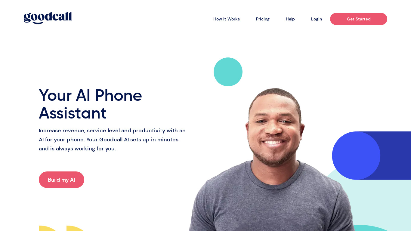 Goodcall Landing page