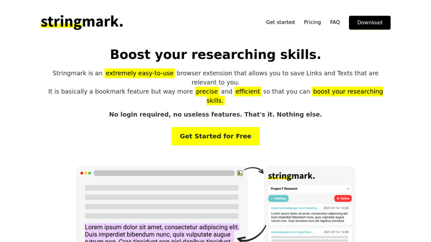 Stringmark Landing Page