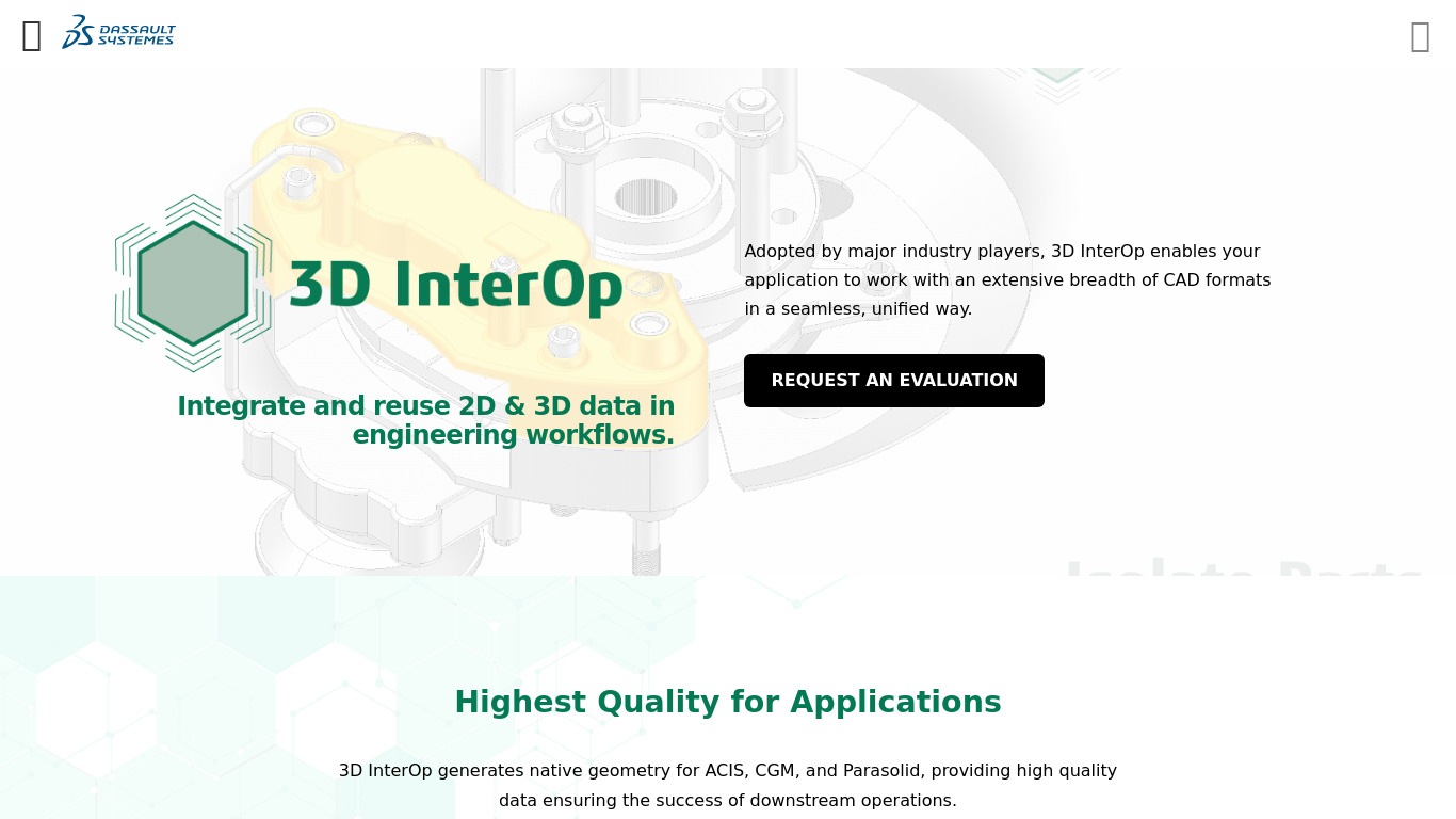 3D Interop Landing page