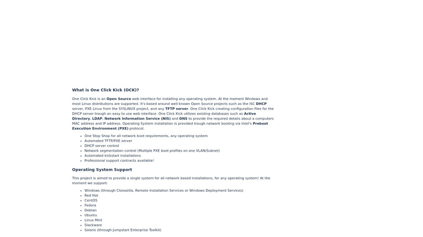 OneClickKick Landing Page