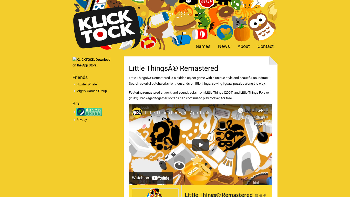 Little Things Forever Landing page