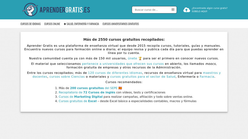 Aprender Gratis Landing Page