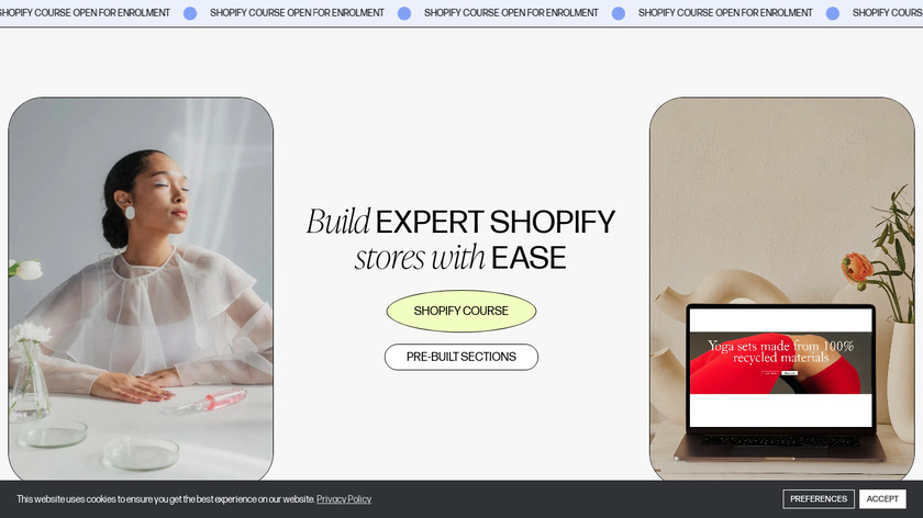 Shopify Customizable Sections Landing Page