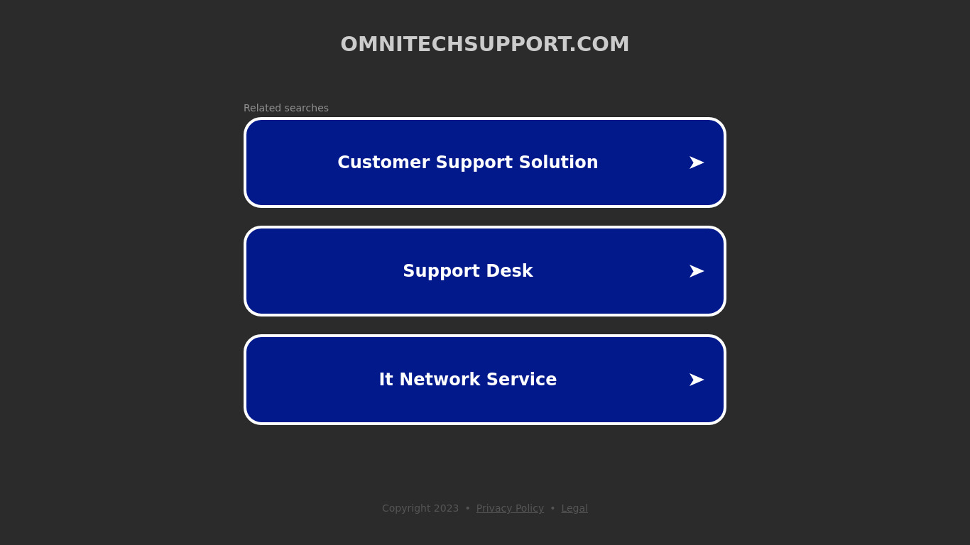 Omni Tech Support Landing page