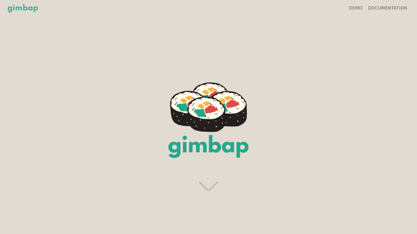 gimbap Landing page