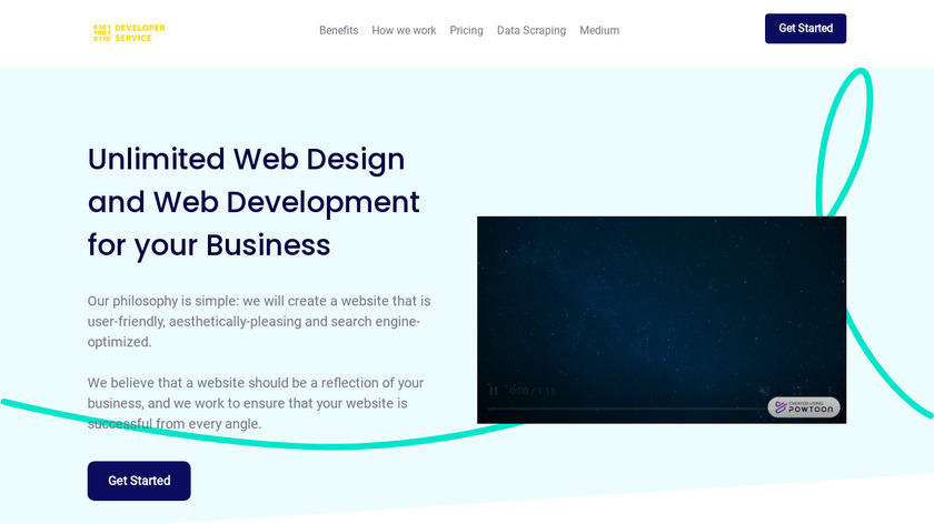 Developer Service Landing Page