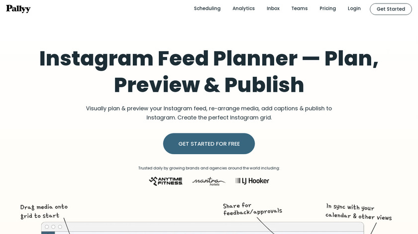 Instagram Feed Planner by Pallyy Landing Page