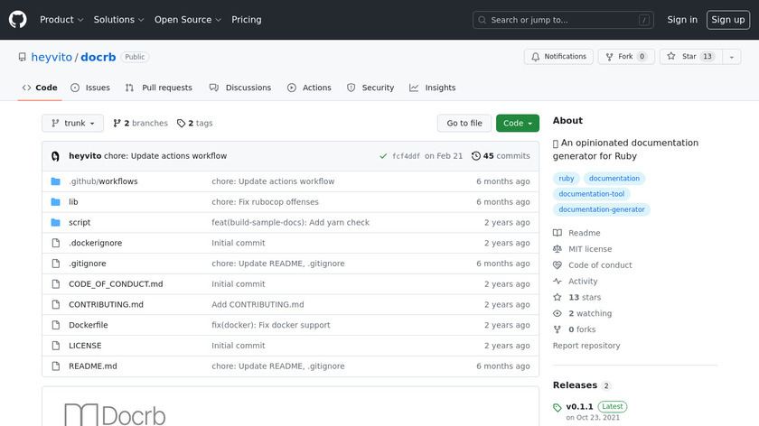 Docrb Landing Page